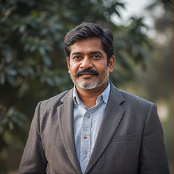 Ramesh Kumar – Homeowner, Nagercoil | Arulanandh Granites Client Feedback Ramesh Kumar, Indian homeowner from Nagercoil, smiling outdoors after Arulanandh Granites flooring installation